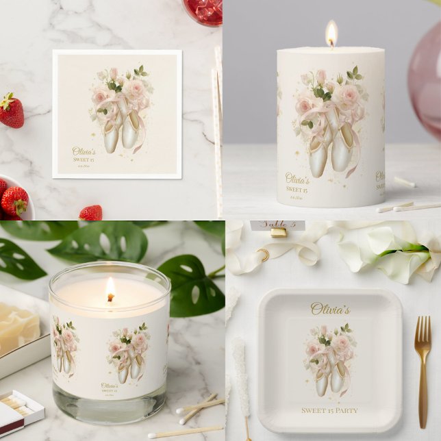 Sweet Rosé Ballet Soirée, custom Square Paper Coaster (Creator Uploaded)
