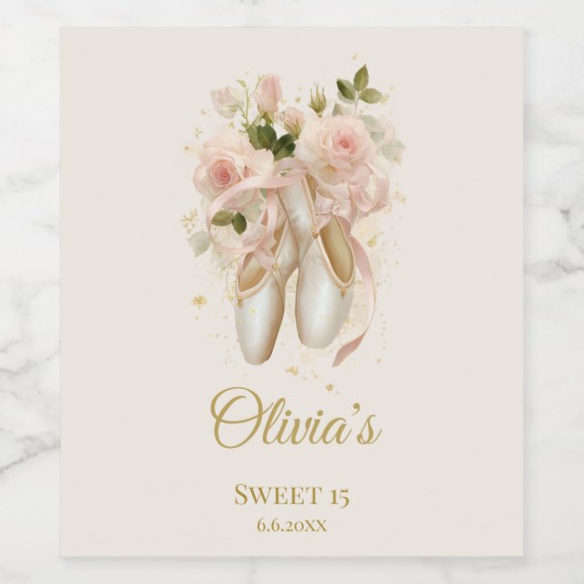 Sweet Rosé Ballet Soirée, custom Wine Label (Single Label)