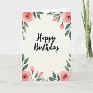 Sweet Rose Birthday Card