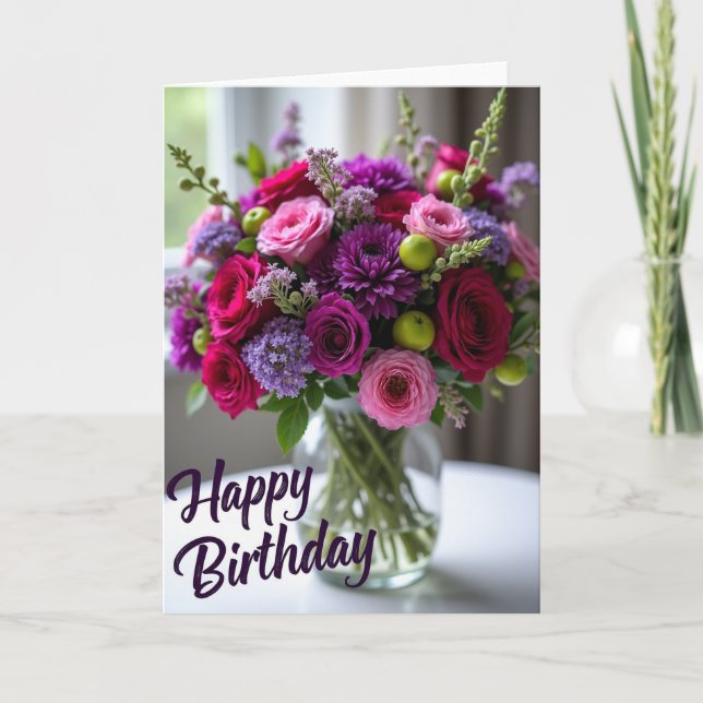 Sweet Rose Bouquet Card (Front)