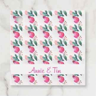 Sweet rose bud art favour tags