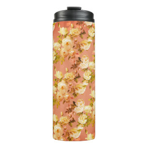 Sweet Roses on Red  Thermal Tumbler