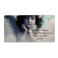 Sweet Rosy Cheeked Vintage Angel in Clouds