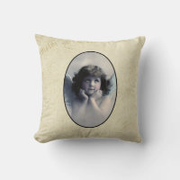 Sweet Rosy Cheeked Vintage Angel in Clouds