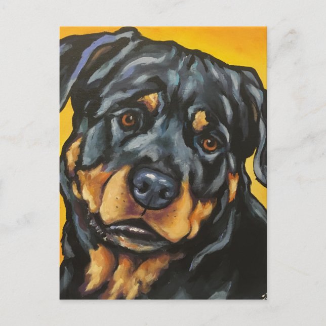 Sweet Rottweiler Postcard (Front)