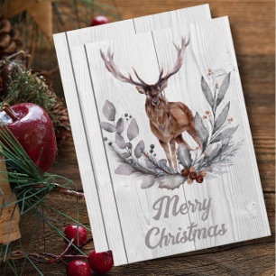 Sweet Rustic Deer Merry Christmas