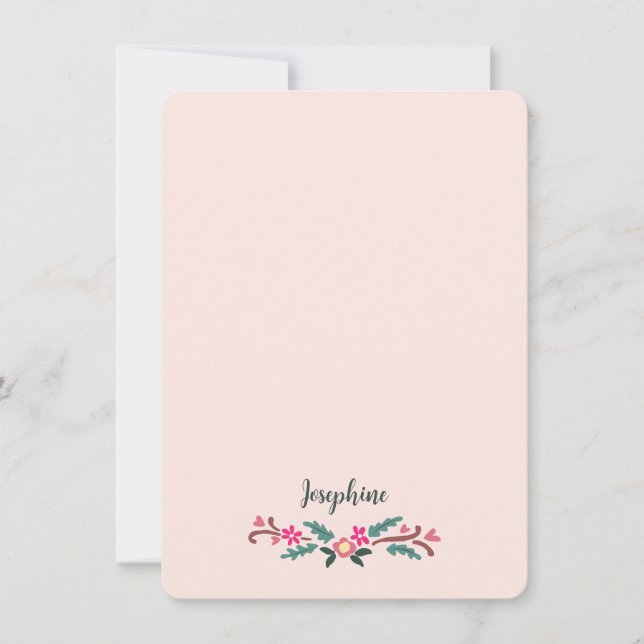 Sweet Rustic Floral Country Aesthetic Card (Front)