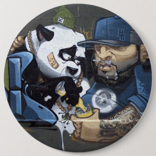 Sweet Sad Panda Found A Buddy 6 Cm Round Badge