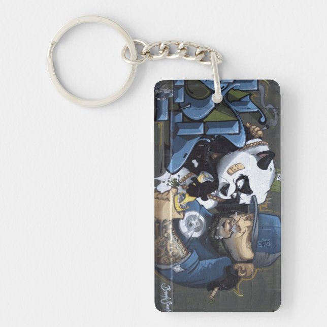 Sweet Sad Panda Found A Buddy Key Ring (Front)