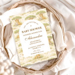 Sweet Safari Animals Baby Shower Invitation<br><div class="desc">A sweet storybook-style safari design featuring gentle watercolor baby animals including lions, giraffes, and elephants surrounded by soft jungle greenery and a delicate botanical background. The warm neutral palette of cream, honey gold, and soft olive creates a timeless nature-inspired aesthetic, while the elegant arched layout provides a beautiful space for...</div>