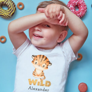 Sweet Safari Baby Tiger Birthday Baby T-Shirt