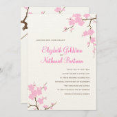 Sweet Sakura Wedding Invitation (Front/Back)