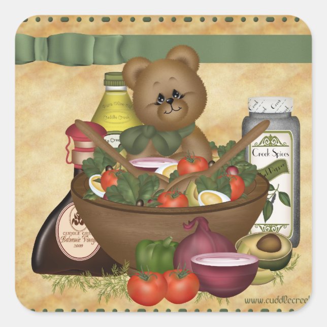 Sweet Salad Square Sticker (Front)