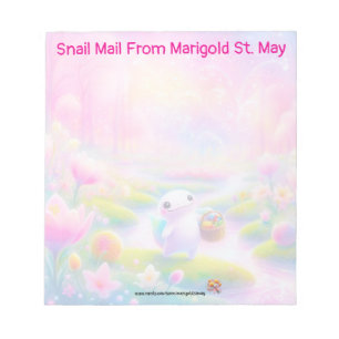 Sweet Salamander Floral Notepad