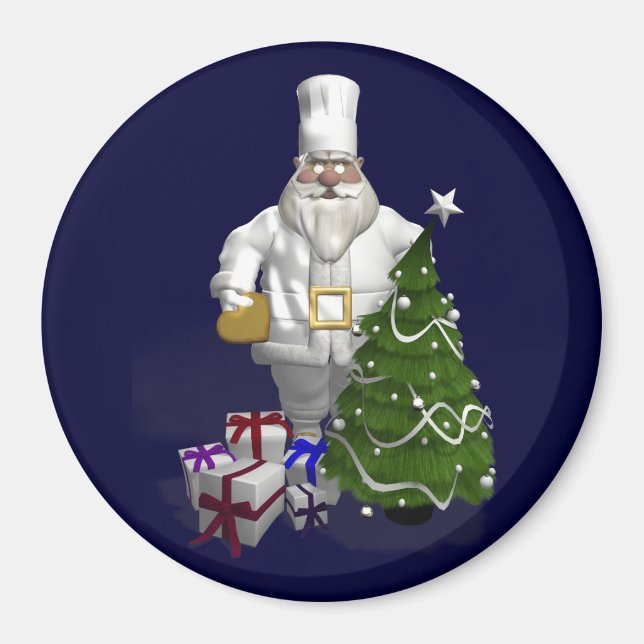 Sweet Santa Claus Chef Magnet (Front)