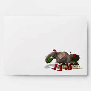 Sweet Santa Claus Elephant Envelope