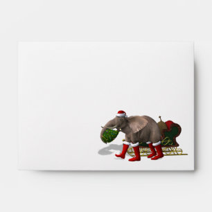 Sweet Santa Claus Elephant Envelope