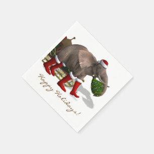 Sweet Santa Claus Elephant Napkin