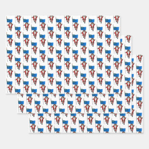 Sweet Santa Claus Visits Nevada Wrapping Paper Sheet