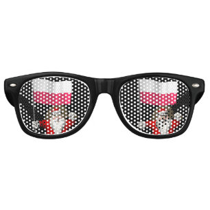 Sweet Santa Claus With Flag Of Poland Retro Sunglasses