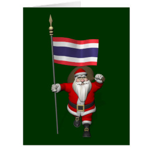 Sweet Santa Claus With Flag Of Thailand