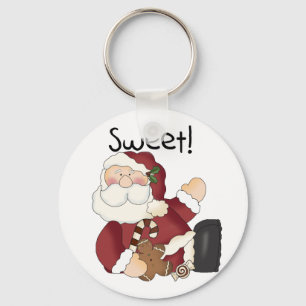 Sweet Santa Holiday Tshirts and Gifts Key Ring