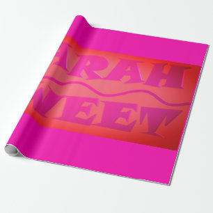 Sweet Sarah colours warm pink and burnt orange Wrapping Paper