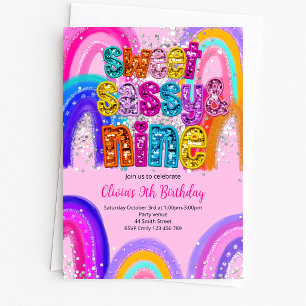 Sweet Sassy & 9 Birthday Invitation