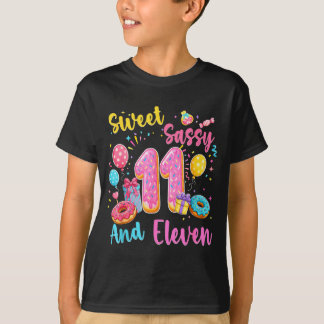Sweet sassy and eleven 11th birthday sweet doughnu T-Shirt