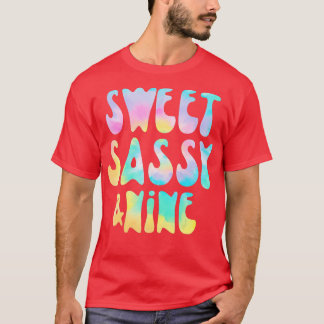 Sweet Sassy And Nine 9th Birthday Girl ie Dye 9 Ye T-Shirt