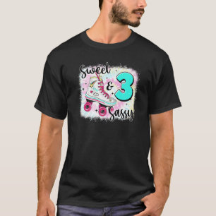 Sweet Sassy And Three Birthday  For Girls Skater T-Shirt
