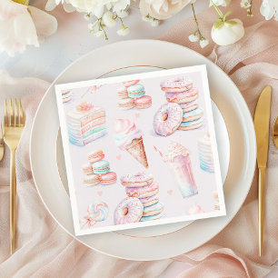 Sweet sassy ans six Pastel sweets birthday Napkin