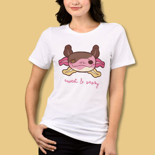 Sweet & Sassy Axolotl Neapolitan Ice Cream Tri-Blend Shirt