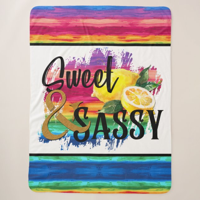 Sweet & Sassy Sherpa Blanket (Front)