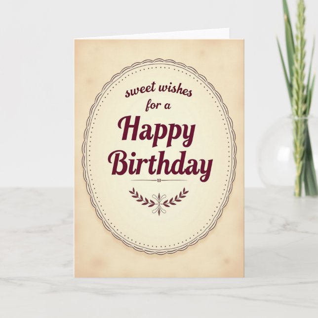 Sweet Scalloped Birthday Card (Front)
