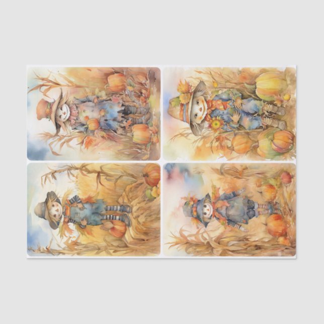 Sweet Scarecrows Tissue Paper (Front)