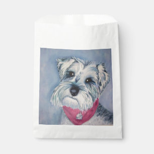 SWEET SCHNAUZER PUPPY DOG THANK YOU FAVOUR BAGS