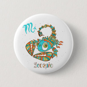 Sweet Scorpio Scorpion 6 Cm Round Badge