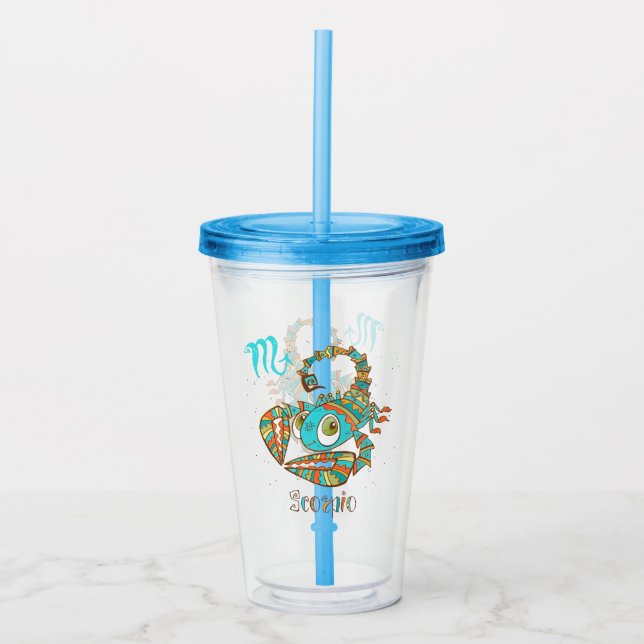 Sweet Scorpio Scorpion Acrylic Tumbler (Front)