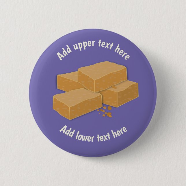 Sweet Scottish Tablet - Candy from Scotland on a 6 Cm Round Badge (Front)