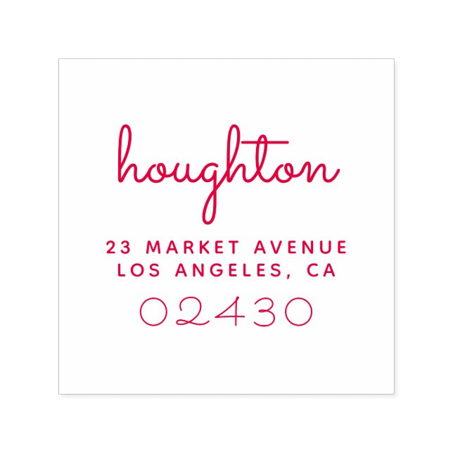 Sweet Script Family Name Return Address Self-inking Stamp (Design)