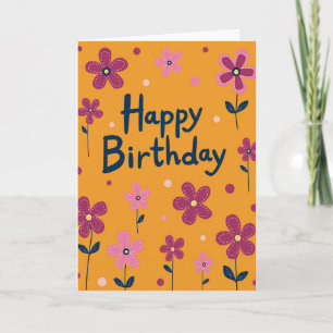 Sweet Script Flower Card