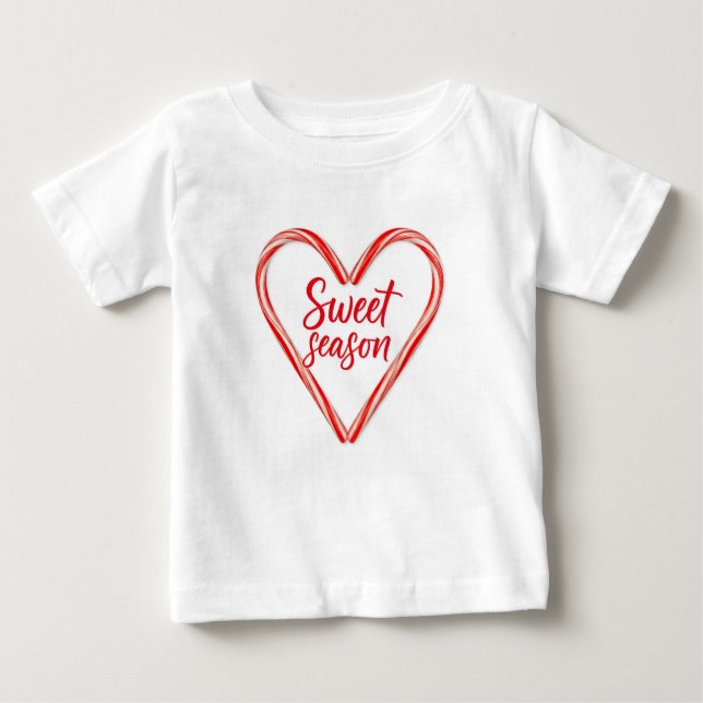"Sweet Season & Snow Much Fun Christmas Baby T-Shi Baby T-Shirt (Front)