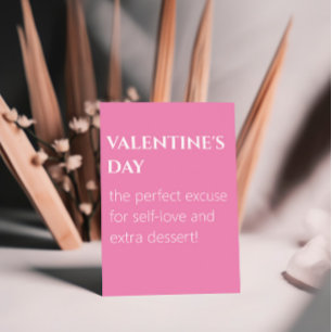 Sweet Self-Love Pink Valentine's Day Postcard