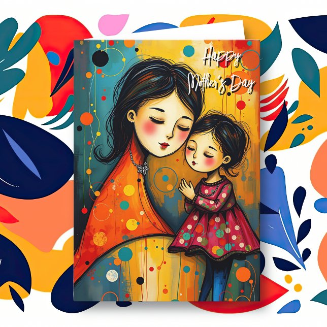Sweet Sentimental Colourful Abstract Mother's Day Card (Creator Uploaded)