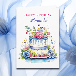 Sweet Sentimental Personalized Birthday for Her Card