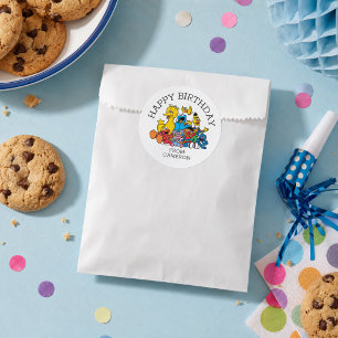 Sweet Sesame Street Pals   Happy Birthday Gift Tag