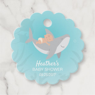 Sweet Shark Baby Shower Favour Tags