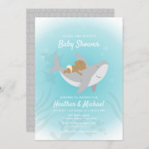 Sweet Shark Baby Shower Invitation