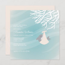 Sweet Shark Baby Shower Invitation
